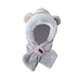 thumbnail image 2 of Conjunto de gorro y bufanda de invierno, cómodo, resistente al viento, gorro con protección para las orejas, gorro de felpa Gris, 2 of 9