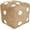Khaki, variant on Dice Pillow, Soft Plush Decorative Throw Pillow for Gaming Room Decor, 8x8 Inch Unique Y2K Style Cushion for Bed Sofa Chair, Grey