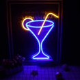 thumbnail image 3 of Cocktail Glass Neon Signs Led Neon Sign Light Big Night Light for Room Decor Light Bar Pub Beach Shop Game Office Restaurant Sign USB Operated (17”x 13”), 3 of 4