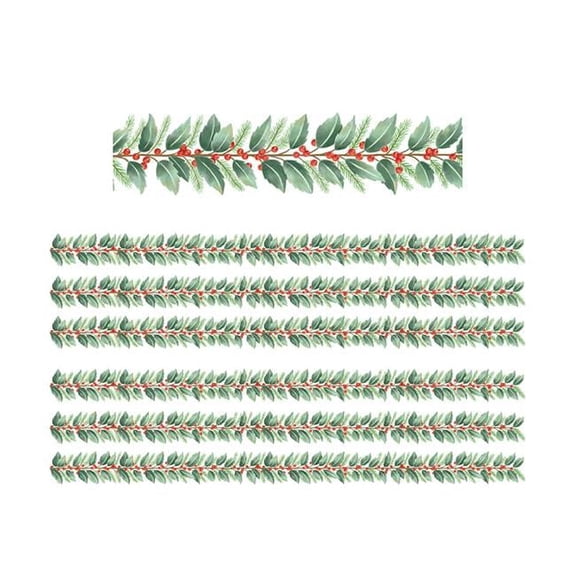 Holly Die Cut Border Trim - Pack of 6