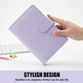 thumbnail image 3 of BAMAIA A6 6-Ring Planner Binder with Magnetic Buckle, PU Leather, Purple, 3 of 7