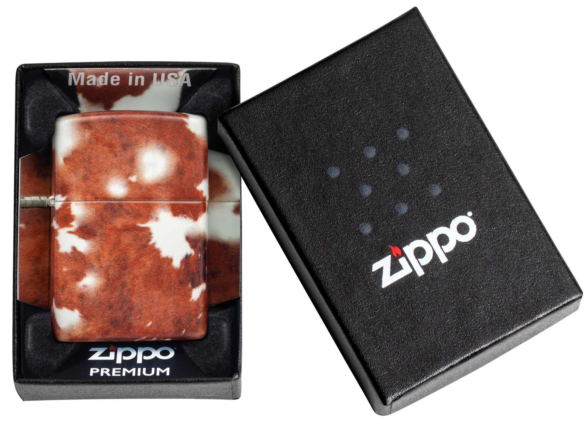 Zippo 540 Color Cow Print Design Pocket Lighter