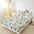 thumbnail image 5 of Feelyou Magic Dragon Teens Twin Sheet Sets, Kawaii Dino Animal Grey Twin Fitted Sheet, Cartoon Cloud Stars Flat Sheet, Ultra Soft Bedroom Decor, 3pcs, 5 of 8