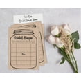 thumbnail image 4 of Inkdotpot 50Rustic Kraft Mason JarBingoGameCardsFor Bridal Wedding Shower Bachelorette Party Bulk Blank Square Fill In Gift Ideas, 4 of 7