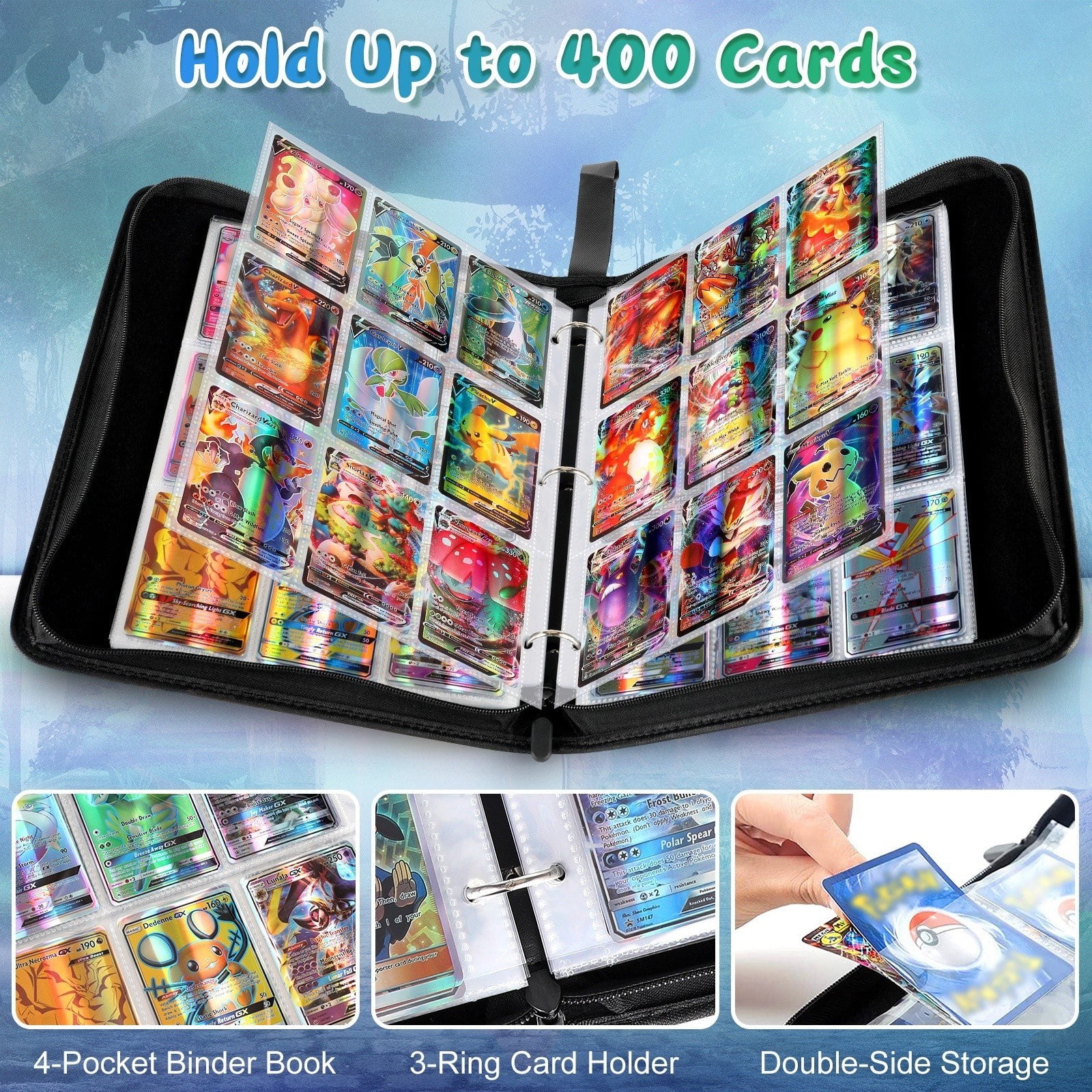 MintKeeper Trading Card Binder 9 Pocket Folder Album A4 Pokemon/MTG - Holds  360
