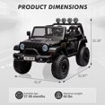 thumbnail image 3 of Royalbelle Black 24v Ride on Car for Ages 3-8, 2-Seater UTV Truck with Remote, 3 of 7
