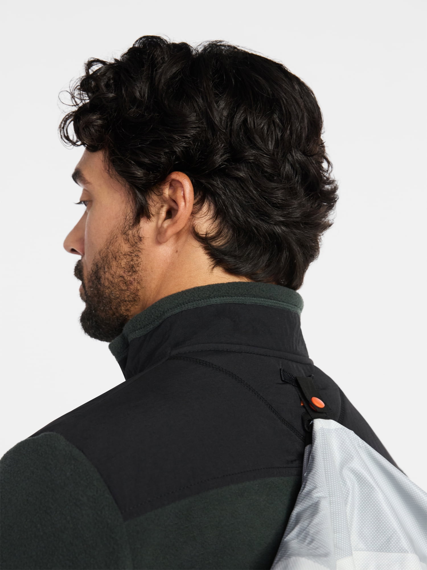 Ozark Trail Men's and Big Men's Mix Media Fleece Jacket, Sizes S-3XL