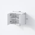 thumbnail image 4 of White Laundry Room Cabinets and Storage with 2 Doors and Utility Adjustable Shelf，Gabinetes Para Cocina Cupboard Kitchen Organizers and Storage Pantry Wall Mounted 12.4"D x 23.6"W x 19.7"H, 4 of 7