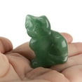 thumbnail image 2 of 1.5IN Colorful Natural Green Aventurine Handmade Carving Lucky Cat Shape Stone, 2 of 10