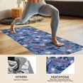 thumbnail image 4 of Blue Baseball Silhouette Pattern Hot Yoga Mat Towel Non Slip for Hot Yoga - Quick-Drying Yoga Mat Cover with 4 Corner Pockets with Travel Bag - Hot Yoga Towel Non Slip 70"x26", 4 of 6
