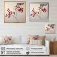 thumbnail image 4 of Designart "A Minimalist Dreamscape Of Leafy Garnet Grace I" Leaves Floater Framed Wall Decor, 4 of 5