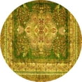 thumbnail image 1 of Ahgly Company Indoor Round Persian Yellow Traditional Area Rugs, 4' Round, 1 of 4