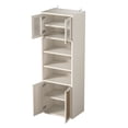thumbnail image 5 of S-HOME 71” Tall Kitchen Pantry Cabinet Anti-Tip Organizer with Open Shelves and Rattan Doors Extra Deep 15.8 Inch for Storage Solutions, White, 5 of 9