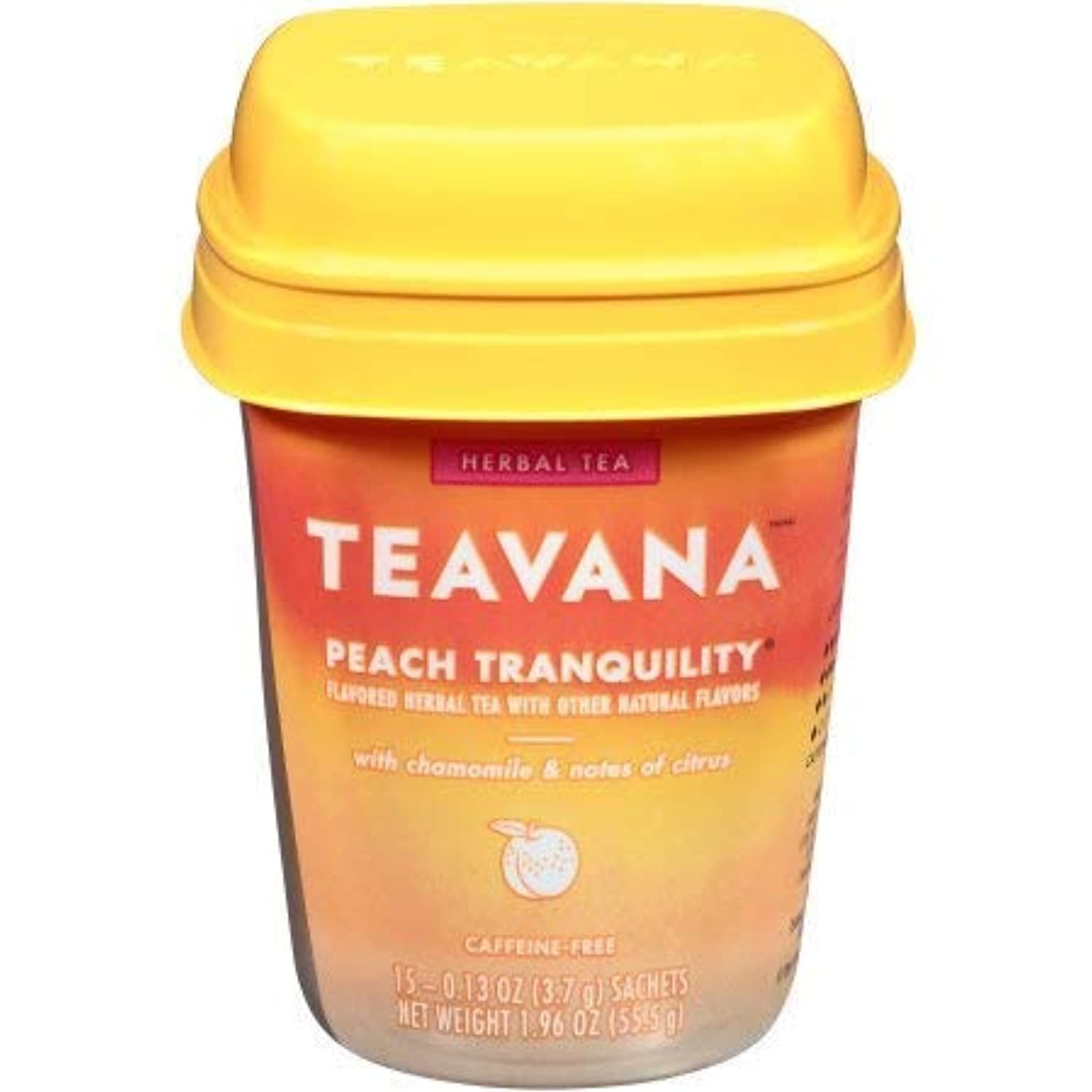 Teavana Peach Tranquility Herbal Tea 15 Sachets Per Box (Pack Of 3