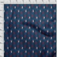 thumbnail image 3 of oneOone Organic Cotton Poplin Twill Fabric Arrow Ikat Print Fabric BTY 42 Inch Wide, 3 of 4