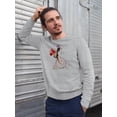 thumbnail image 2 of Spaniel On Penny Farthing Sweatshirt Men -Fab Funky Designs, Male Large, 2 of 4