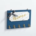 thumbnail image 2 of Wood Key Hook Holder Wall Hanging Organizer，Rustic Wall-Mounted Key Holder for Keychain Retro Wall Hanging Key Organizer Rack, 2 of 10