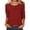 Red, variant on Tops For Women T-Shirts Casual 3/4 Sleeve Sparkling Print Crew Neck Lightweight Outfits Clothes 2026 Beige