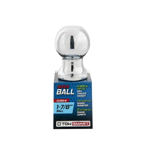 Classe I - boule d'attelage de 4,76 cm (1 7/8 po) x 2,54 cm (1 po) de diamètre de tige x 5,08 cm (2 po) de longueur de tige 907 kg (2 000 lb) boule d'attelage
