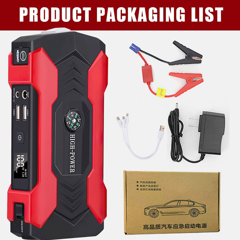 MDHAND Portable Car Starter 800A Peak 28000mAH 12V Car Battery Booster Portable Power Pack