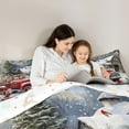 thumbnail image 5 of Manfei Red Farmhouse Truck Bedding Comforter Set, Winter Christmas Twin Comforter Sets, Rustic Countryside Reversible Bedding Set, Microfiber Bedroom Decor, 2 Pieces, 5 of 8