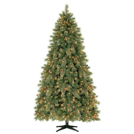 Holiday Time Pre-Lit 7.5' Carson Pine Artificial Christmas Tree Holiday Time Pre-Lit 7.5' Carson Pine Artificial Christmas Tree, Clear-Lights - Holiday Time Pre-Lit 7.5' Carson Pine Artificial Christmas Tree