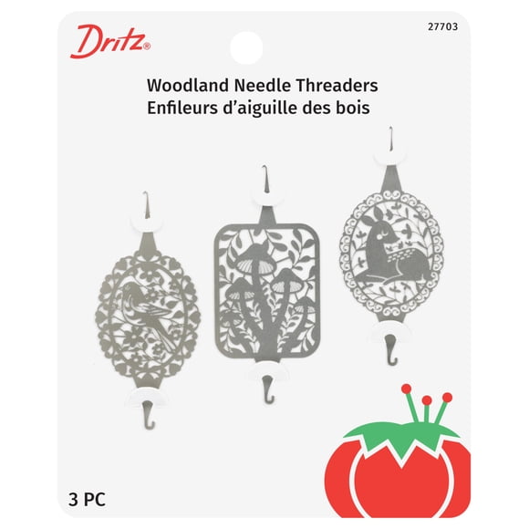 Enhebradores de Aguja Dritz Woodland de Acero Inoxidable, Juego de 3 Piezas