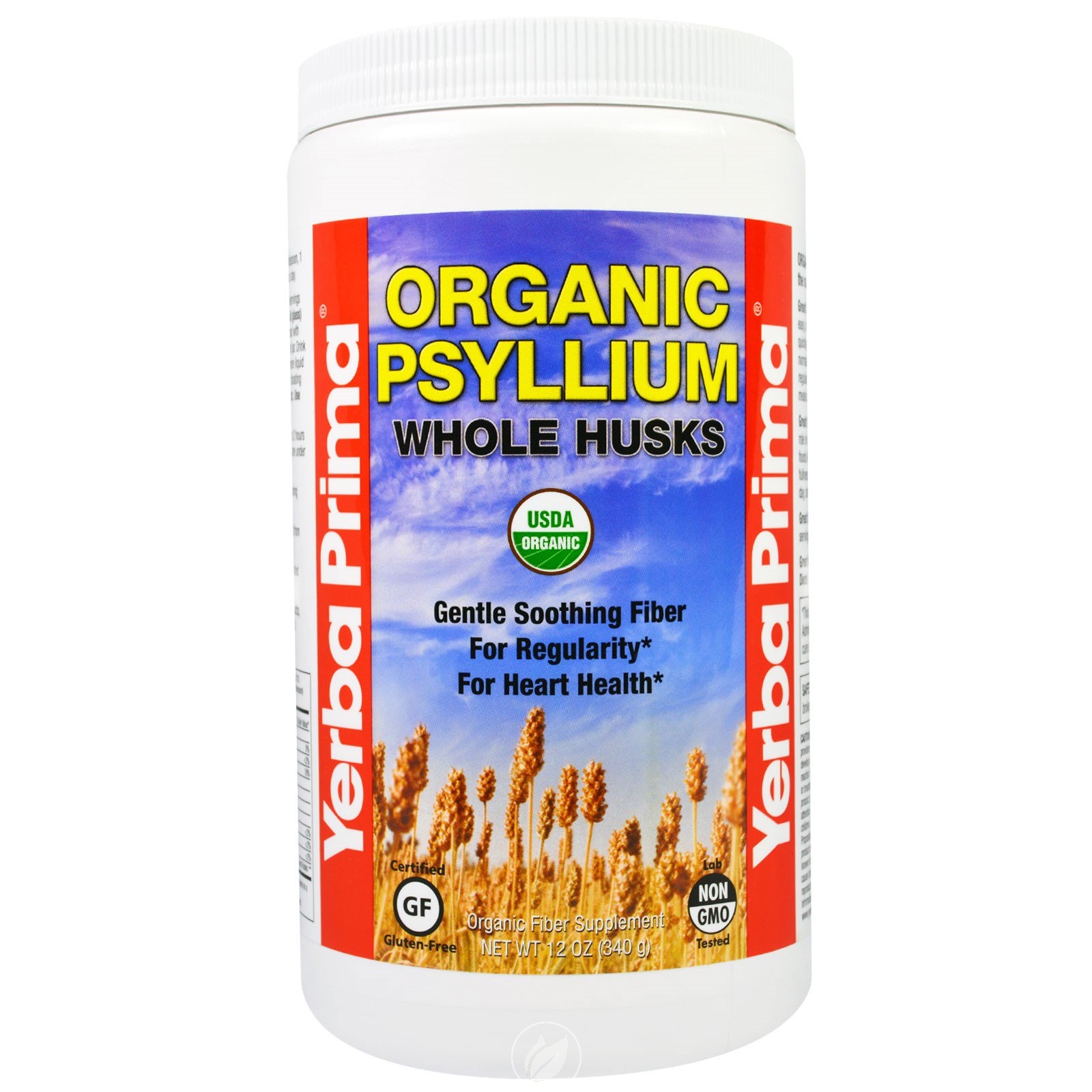 Yerba Prima Organic Psyllium Whole Husks 12 Ounce