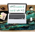 thumbnail image 6 of Keyboard Mouse Pad Set, Extended Mouse Pad+Keyboard Wrist Rest Support, Memory Foam Ergonomic Easy Typing, 3Pcs (35.4×15.7 in) Desk Pad Set for Home Office Study Game - Malachite Marble, 6 of 7