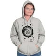 thumbnail image 3 of Nautilus Shell Symbolic Spiritual Unisex Fleece Graphic Zip Up Hoodie Brisco Brands 2X, 3 of 5