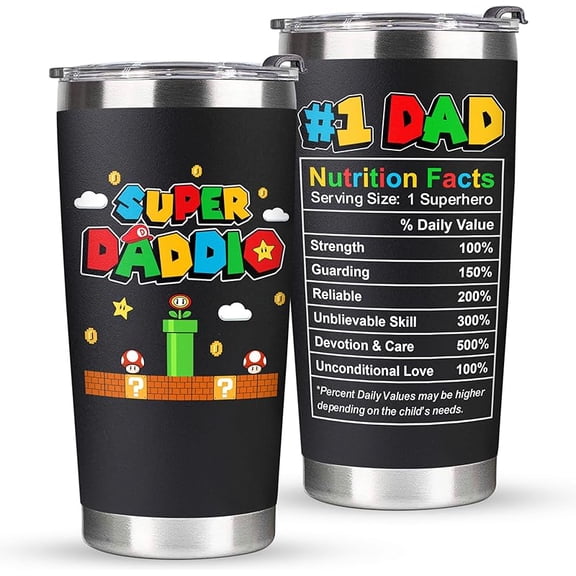 Christmas Gifts for Dad, Men - Gifts for Dad from Daughter, Son - Dads Birthday Gift Ideas, Happy Birthday gifts for Dads, Fathers - Best Dad Ever Gift, Best dad Tumbler, 20 Oz dad Cup