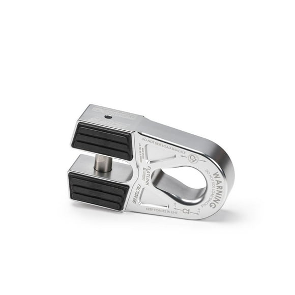 Factor 55 Winch Cable Shackle Mount 00080-05 FlatLink E; Fits Standard Shackles/D-Rings And OEM Recovery Points; Fits 3/8 Inch Steel Cable/Synthetic Winch Rope; 16000 Pound Load Capacity; Anodized