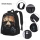 thumbnail image 3 of Easygdp Urban Bear With Headphones Mochila para Niños y Niñas con Set de Caja de Almuerzo y Estuche para Lápices 3 en 1, Mochila Escolar Estampada para Adolescentes, 3 of 7