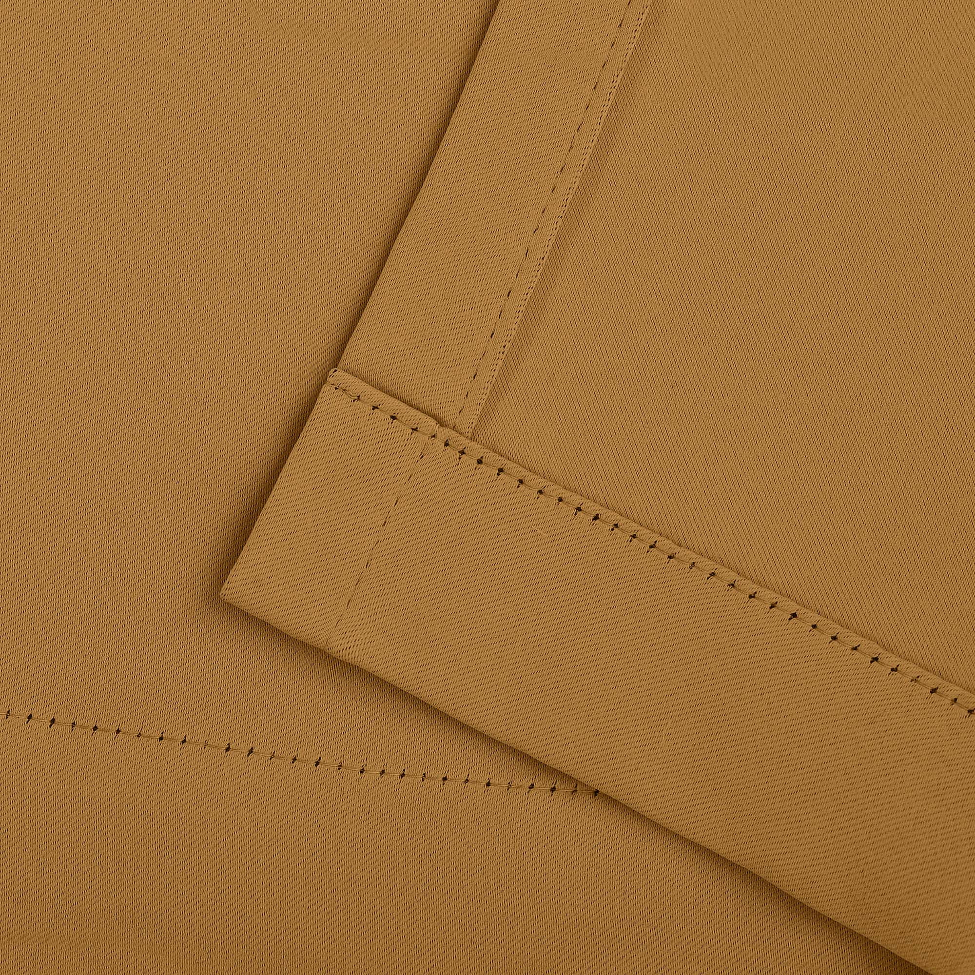 Superior Blackout Solid Light Filtering Grommet Curtain Panel Set, 52" x 108", Caramel Brown