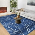 thumbnail image 2 of Hasoo Washable Area Rug 4' x 6' Messy Branch Rugs for Living Room Non-Slip Accent Carpet Blue, 2 of 5