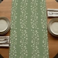thumbnail image 5 of Table Runners 108 Inches Long Dress Scarves, Sage Green Floral Farmhouse Coffee/Dining/Kitchen Table Runner for Living Room, Spring Flowers 13x108 Inch, 5 of 9