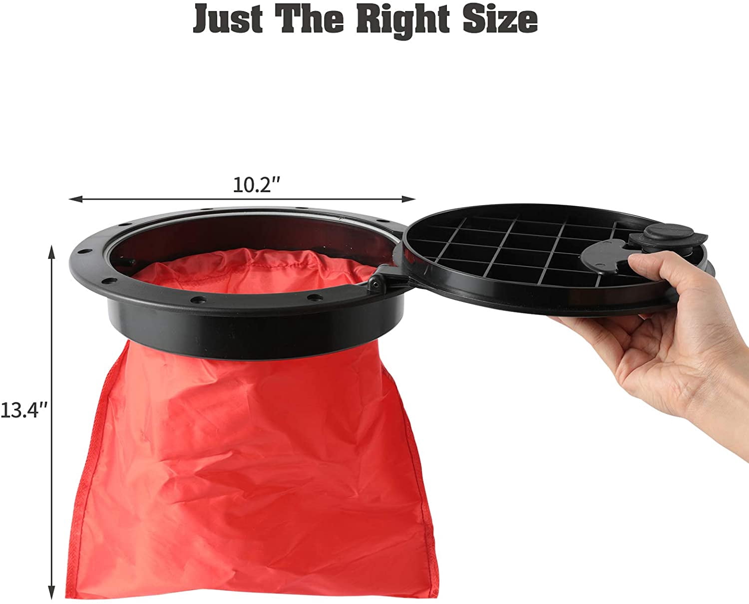 1 Piece 8 Inch Black Deck Plate Kit Storage Bag Kayak Boat Hatch Accessory