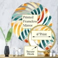thumbnail image 3 of Designart "Reviving Waves in a Modern Way I" Midcentury Vortex Round Wall Mirror - Oval Printed Decorative Mirror - Multiple Color Options, 3 of 5