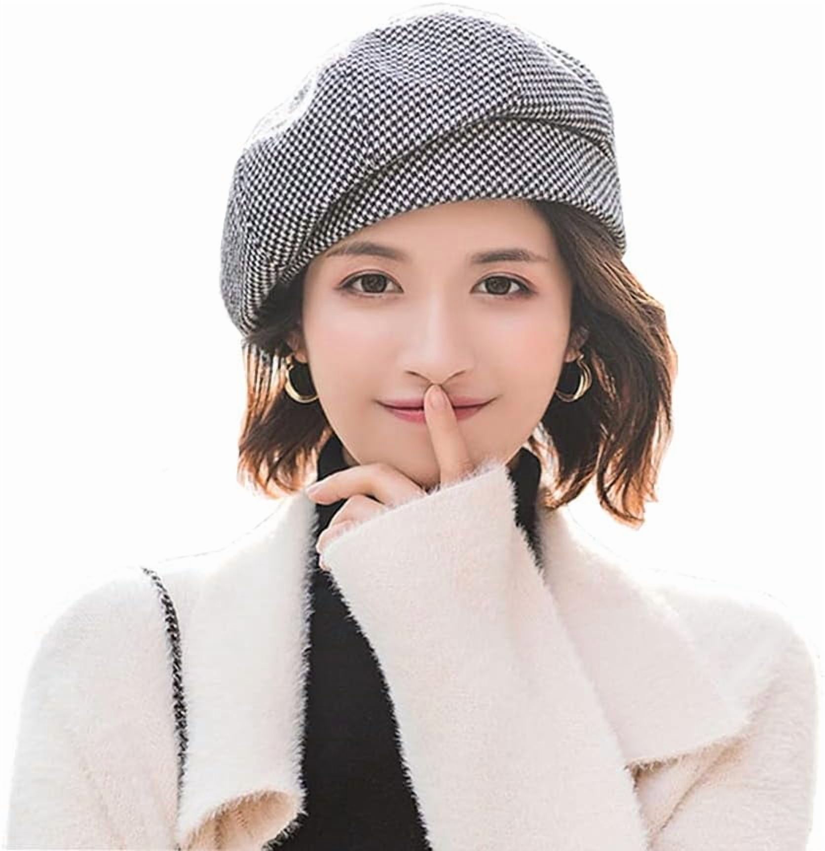 1674 Wool Felt Small Top Fascinators Beret Hats For Women Ladies Female Penkiiy French Beret Hats for Women Wool Felt Elegant Women  main image 3