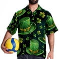 thumbnail image 4 of Saint Patrick's Day Men's Short Sleeve Beach Shirts, Casual Button Down Poplin Printed Summer Tops - Unisex, 4 of 6