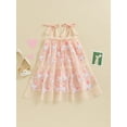 thumbnail image 4 of Bslissey Little Girls Easter Sleeveless Tulle Dress Sequin Bunny Pattern Tie Up Spaghetti Strap A-line Dress 2T 3T 4T 5T 6T Toddler Kids Summer Casual Princess Dress, 4 of 8