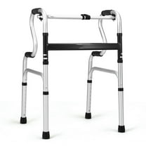 Spaco One-Button Folding Aluminum Walking Frame Walker, Walkers for Seniors with Seat