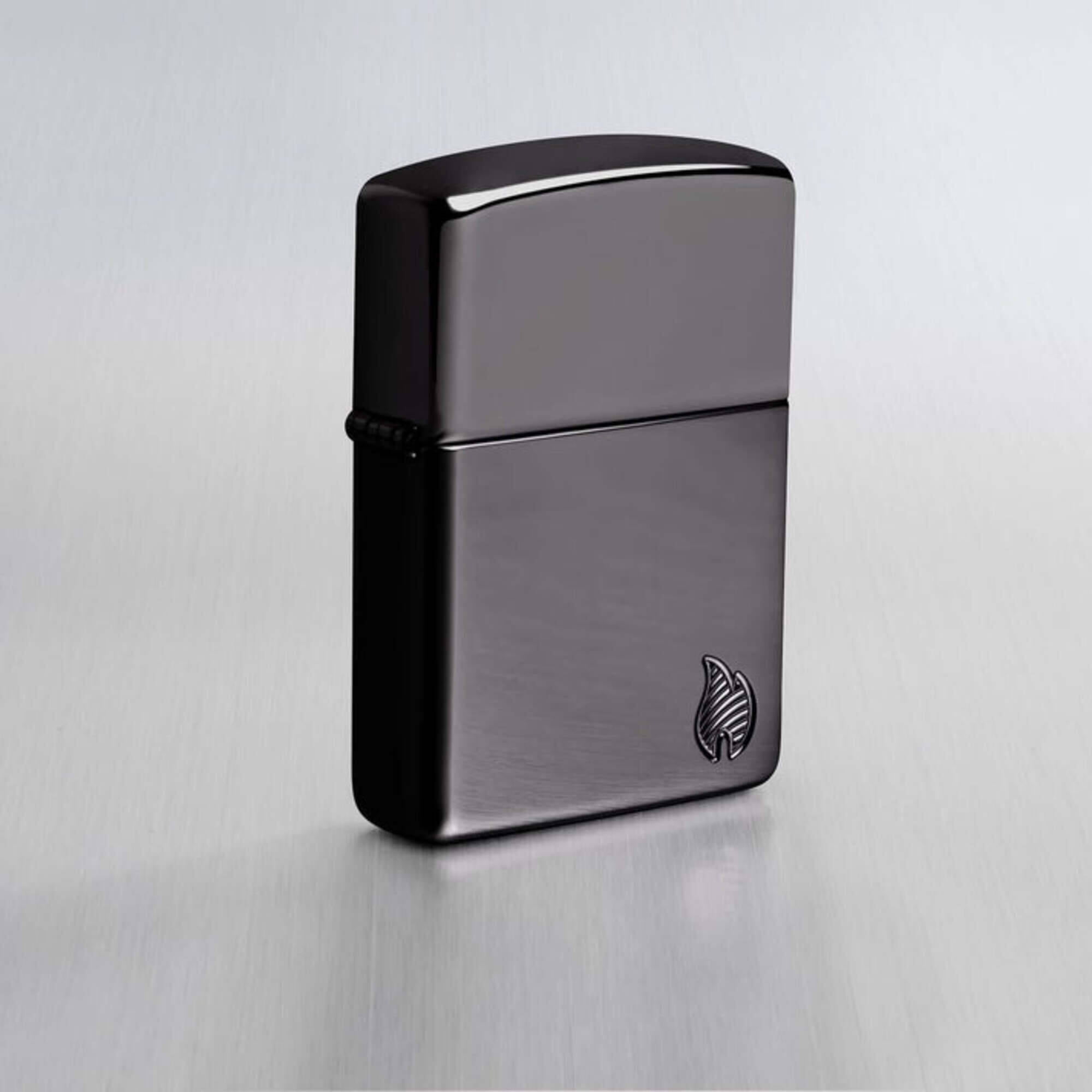 Zippo 46402 Armor High Polish Black Flame Windproof Design Lighter
