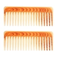 thumbnail image 1 of 2pcs Wide Tooth Plastic Comb for Thick Curly Wavy Hair Detangling, 1 of 8