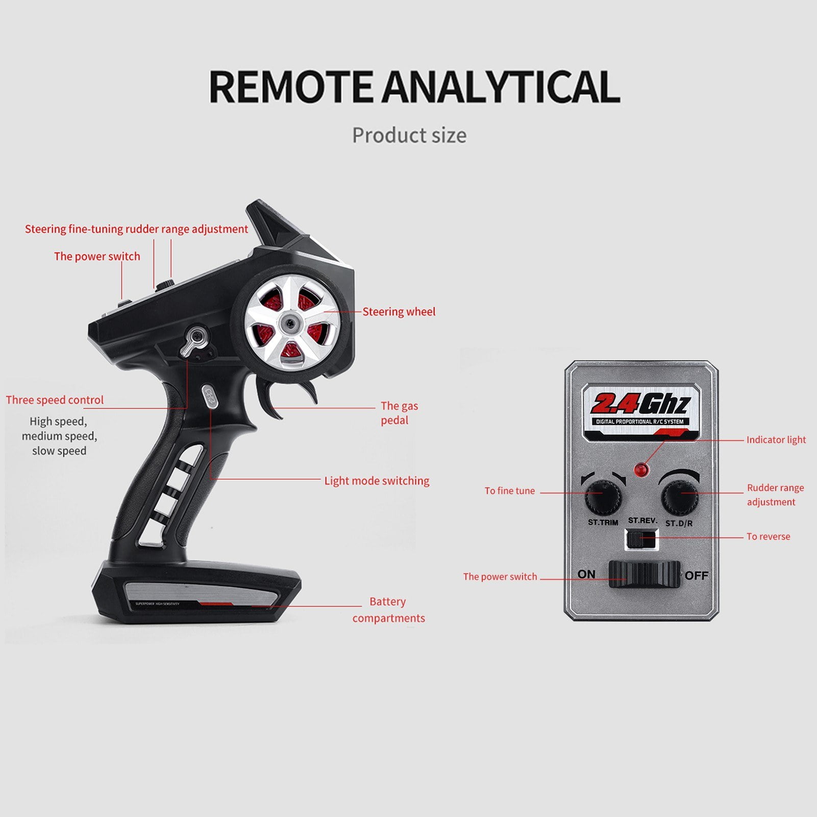 1/16 2.4GHz 4WD Remote Control Car 35km/h with Angel Eye Headlights