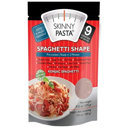 Skinny Pasta 9.52 oz - The Only Odor Free 100% Konjac Noodle (Shirataki Noodles) - Pasta Weight loss - Low Calorie Food - Healthy Diet Pasta - Spaghetti -
