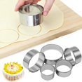 thumbnail image 1 of Herramienta de corte de masa redonda/en forma de flor, utensilios de cocina de acero inoxidable, cortador de Dumplings portátiles, moldes para envolturas, 3 piezas, 1 of 4