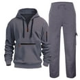 thumbnail image 3 of Sweat suits men Tracksuits 2 Piece sets Long Sleeve Sweatsuit Set Full Zip Running Jacket and Pants Jogging Tracksuit Mens, 3 of 3
