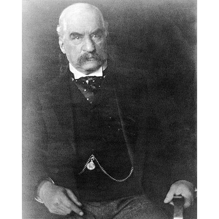 John Pierpont J.P. Morgan Seated Portrait Style - A - 12x18 Inch Laminated Poster - Stunning Detail and Bold Colors