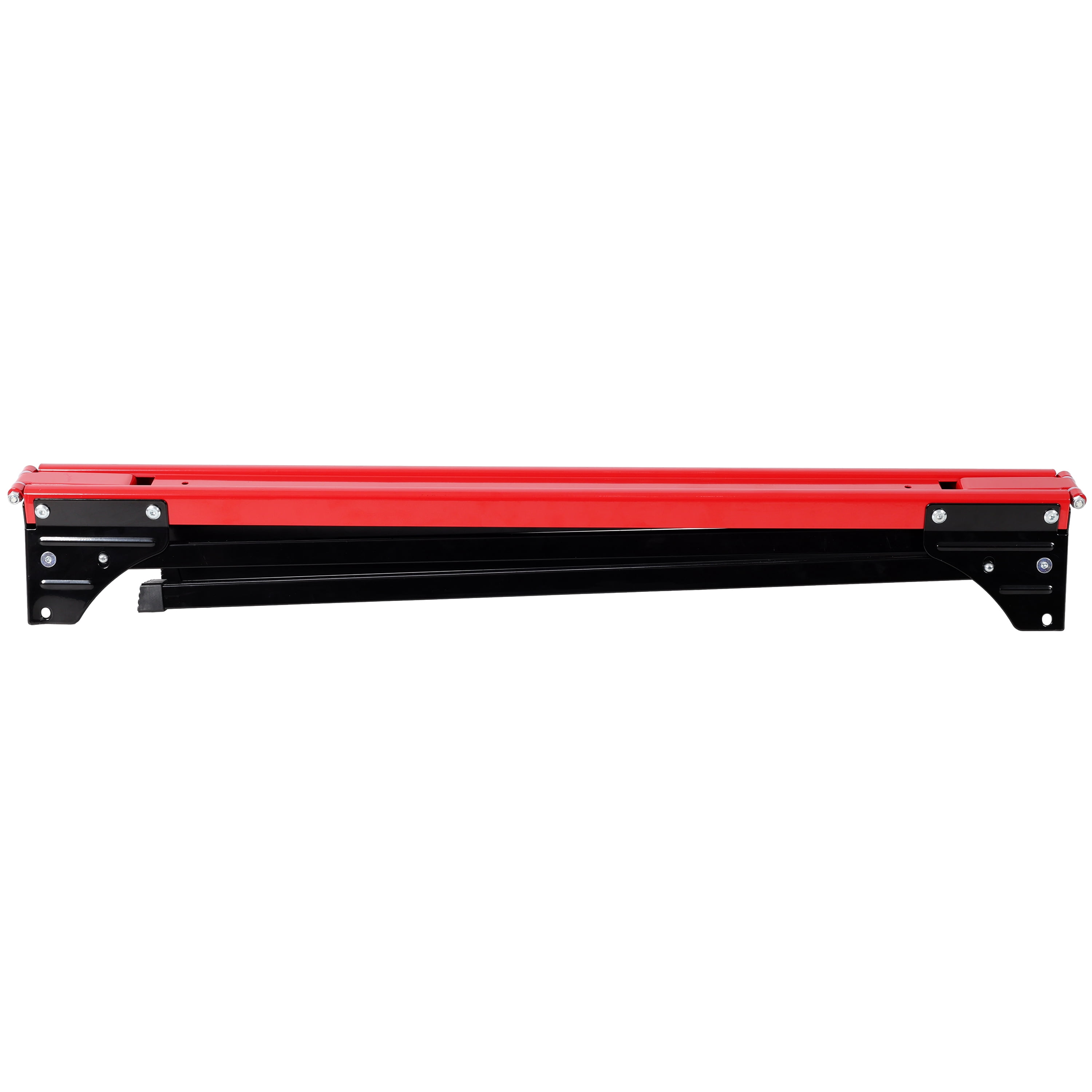 , Saw Horses 2 Pack, Folding Portable Work Horse with Fast Open Legs, Heavy Duty Steel Sawhorse for Garage, Workshop, Fully Assembled, Black+Red ,Steel ,